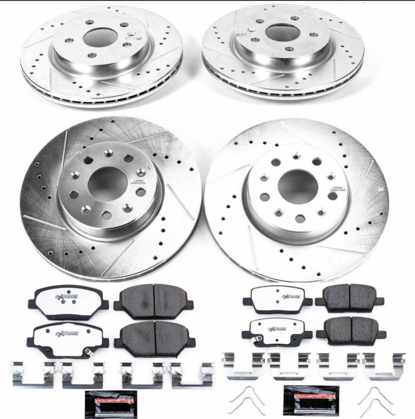 Power Stop® (16-23) Camaro LT 1-Click Street Warrior Z26 Drilled/Slotted Brake Kit