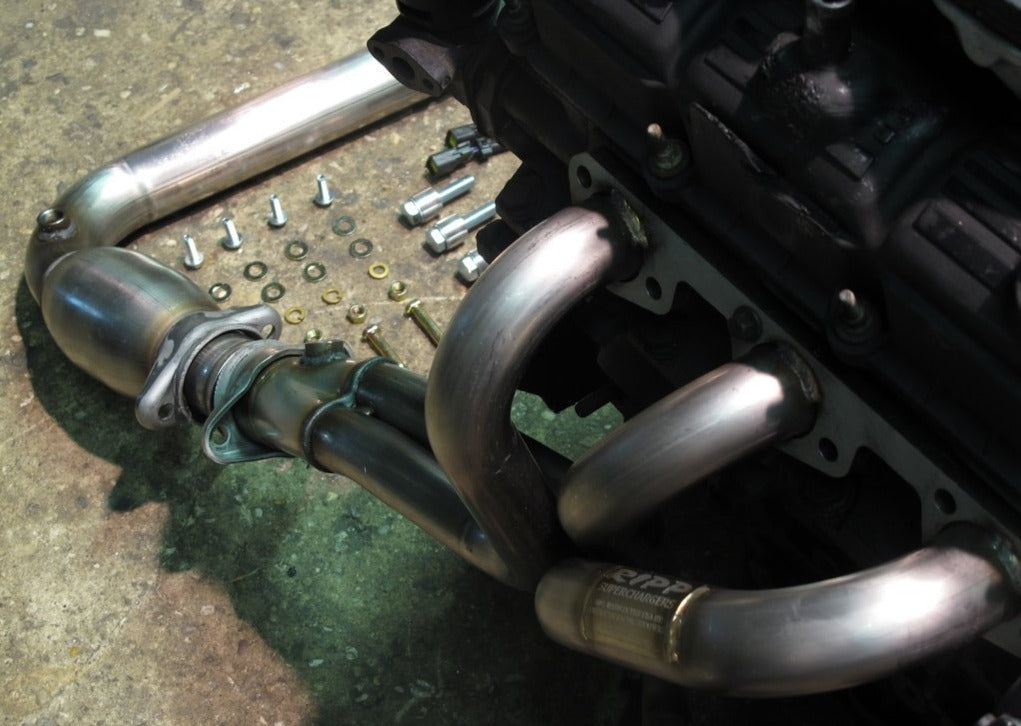 RIPP® (07-11) Wrangler JK 304SS 1-3/8" x 3" Long Tube Headers with Catted Mid-Pipes