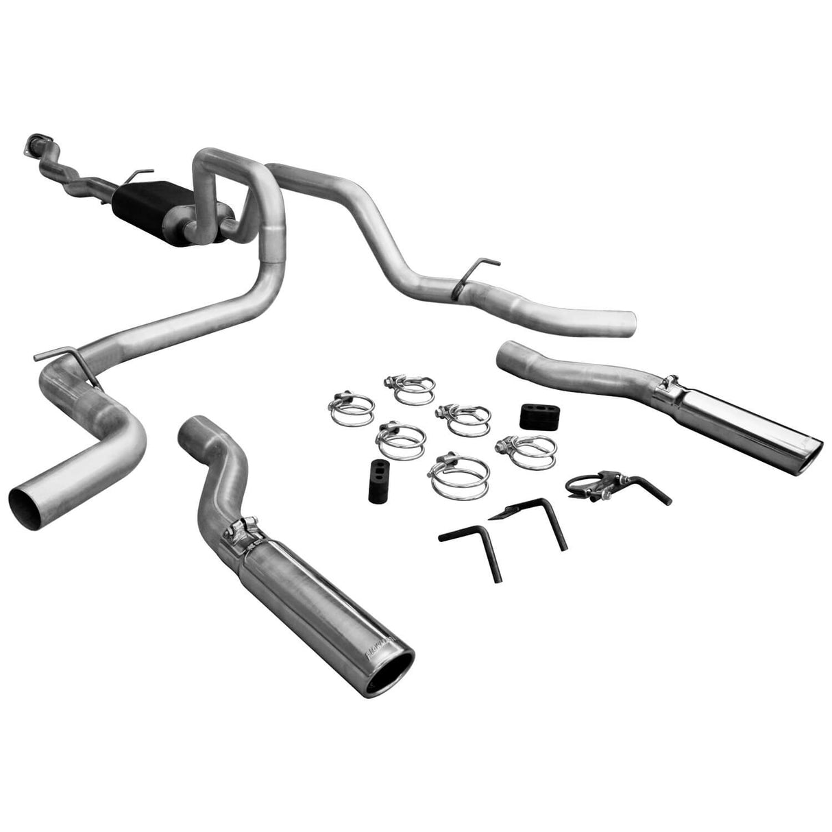 Flowmaster® (04-06) Silverado/Sierra Aluminized American Thunder Cat-Back System (Crew Cab)