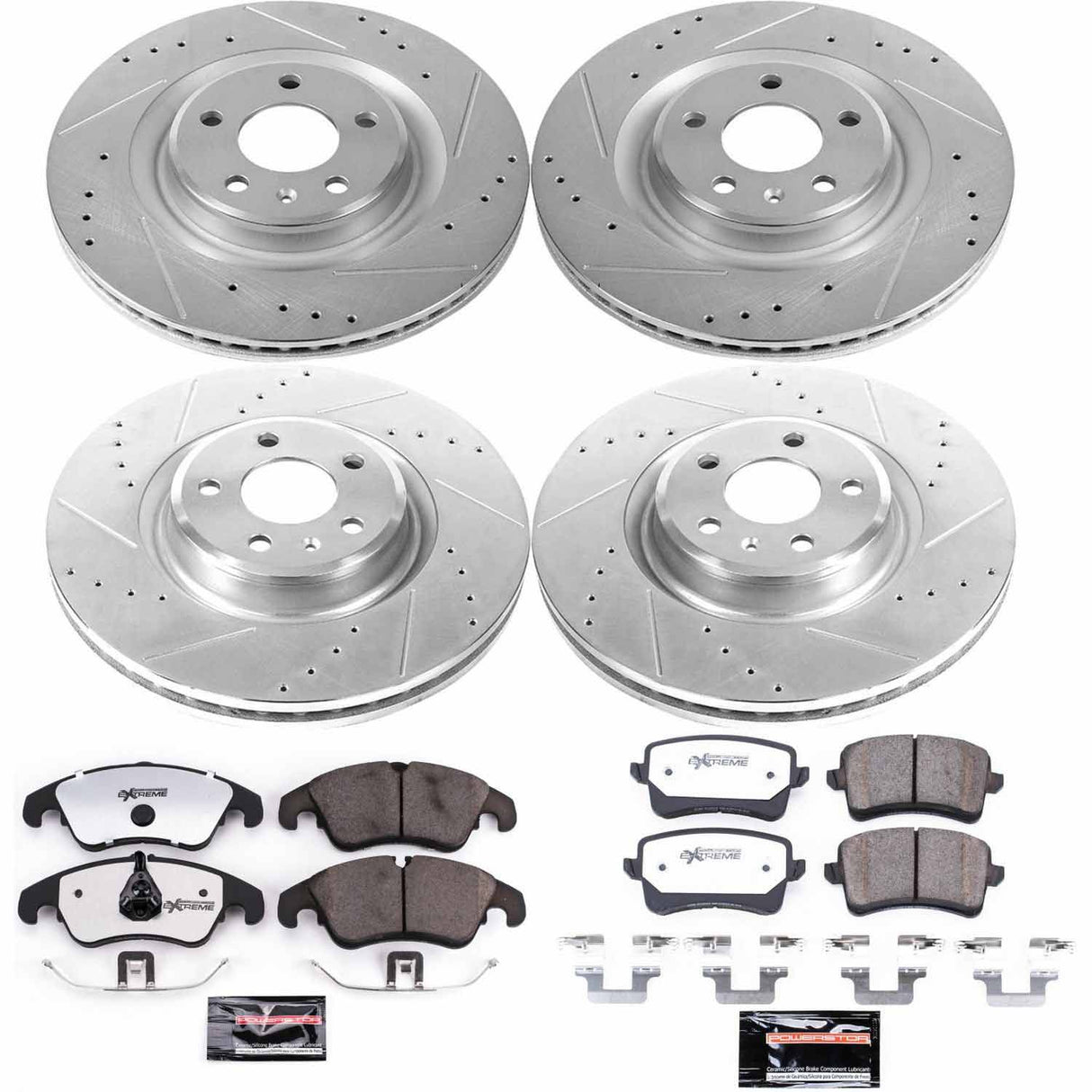 Power Stop® (09-16) Audi S4 1-Click Street Warrior Z26 Drilled/Slotted Brake Kit