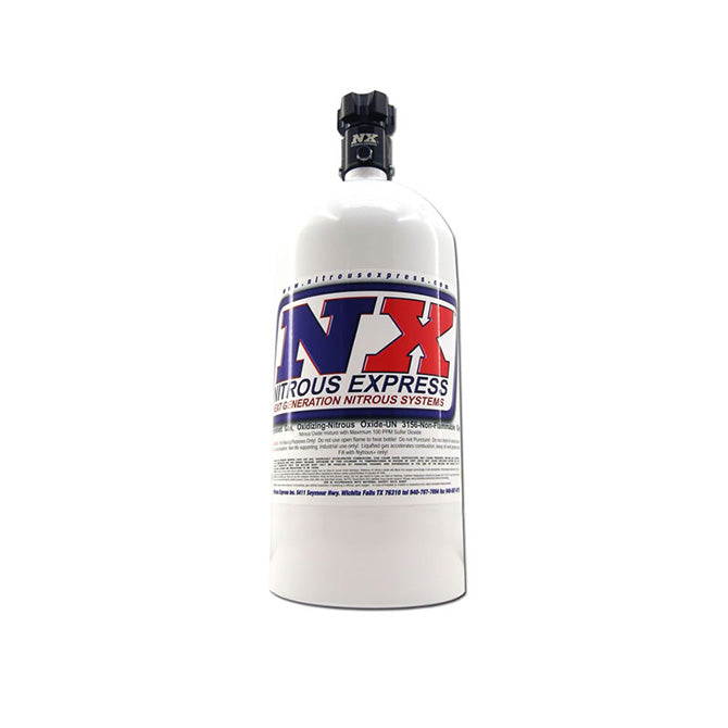 Nitrous Express® EMPTY Nitrous Bottle with Lightning 500 Valve - 10 Second Racing