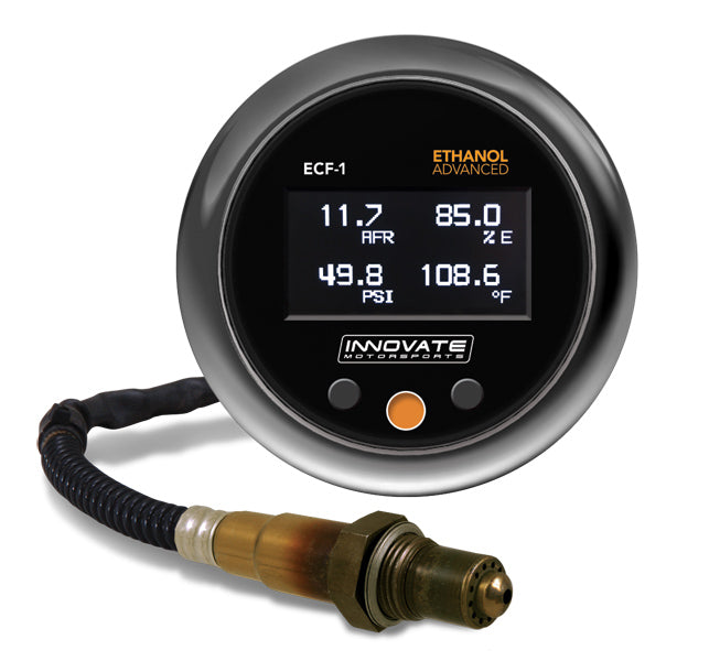 Innovate Motorsports® ECF-1: (FUEL) Ethanol Content & Air/Fuel Ratio Gauge - 10 Second Racing