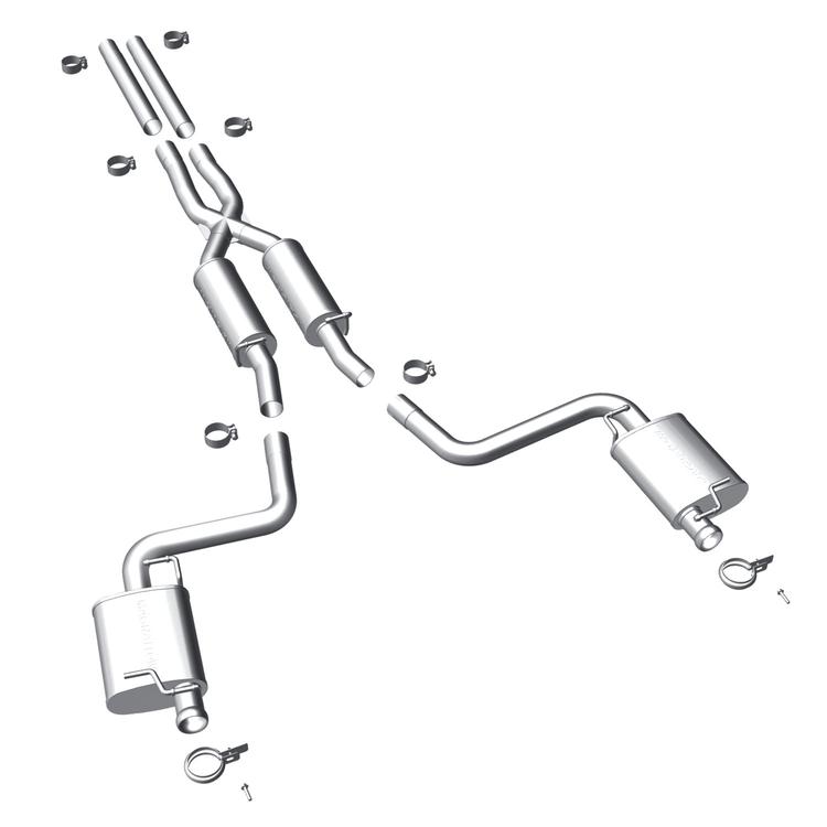 Magnaflow® (11-14) Challenger V6 Street Series™ 409SS Cat-Back Exhaust with Split Rear Exit - 10 Second Racing