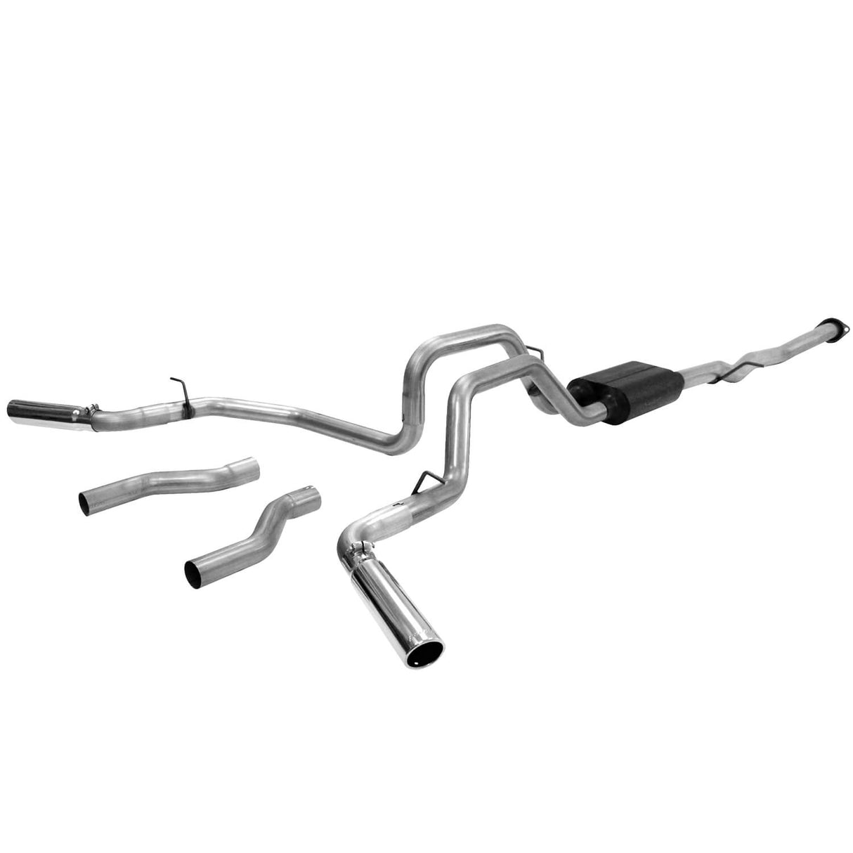 Flowmaster® (99-07) Silverado/Sierra Aluminized American Thunder Cat-Back System (Ext Cab-143.5" WB)
