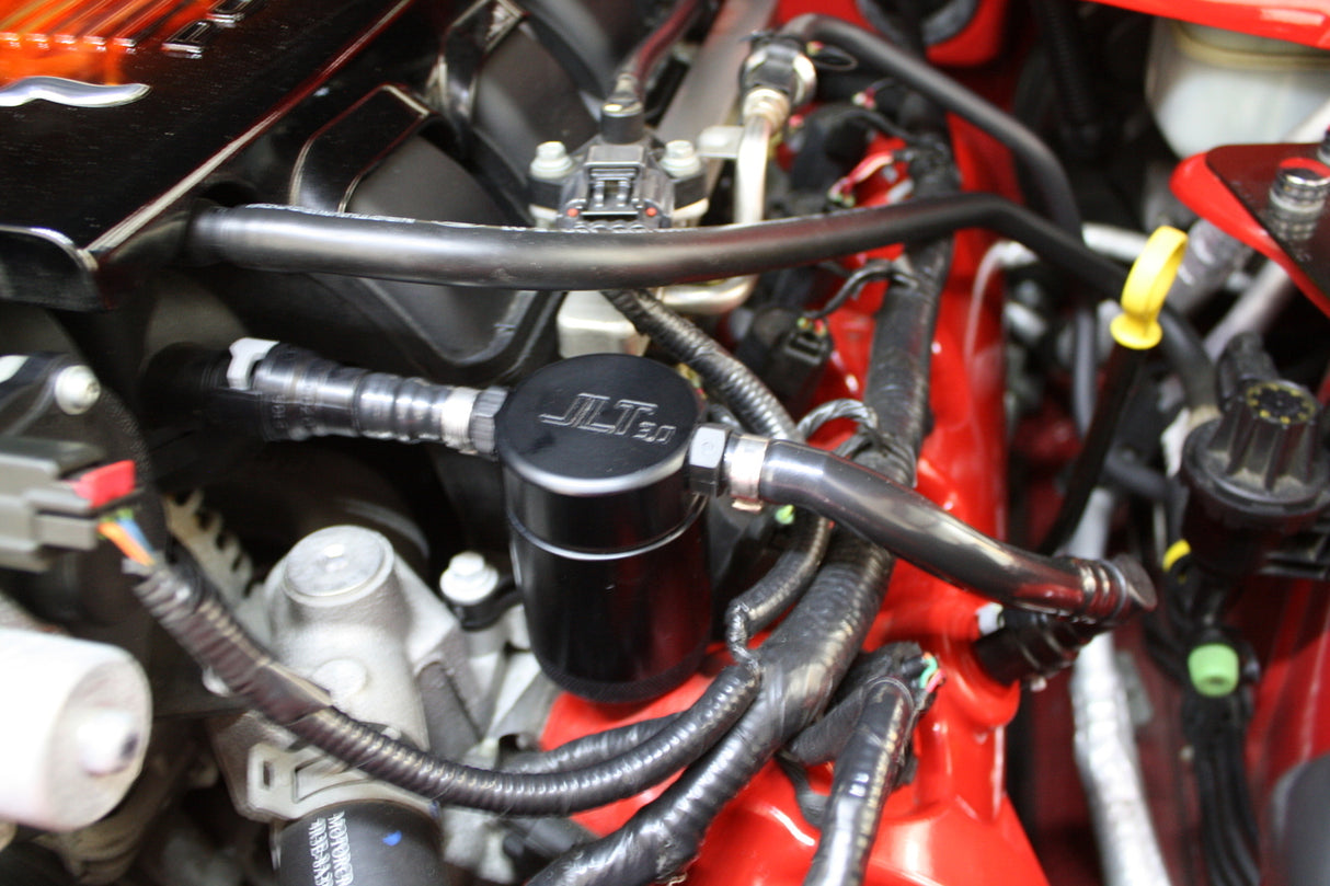 J&L® (05-10) Mustang GT/Bullitt/Saleen 3.0 Driver Side OEM Hose Oil Separator Kit
