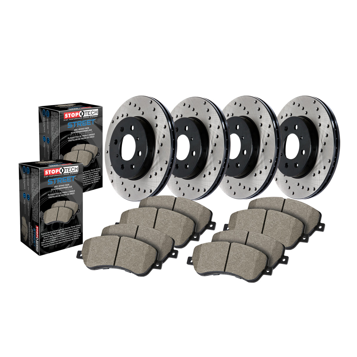 Stoptech® (09-16) Audi S4 Street Performance Drilled Brake Kit