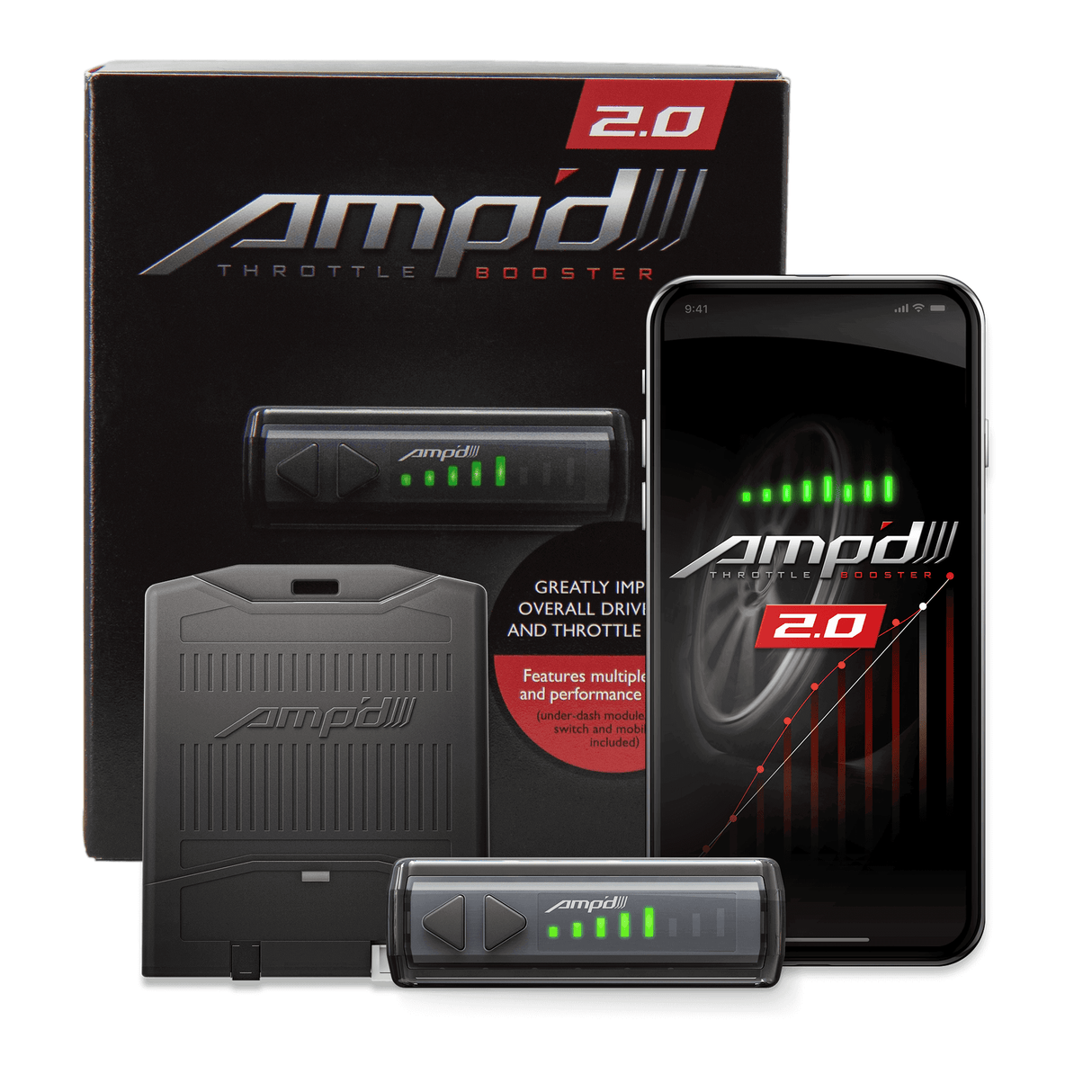 Amp'D® (13-24) GM 2.0 Throttle Booster with Bluetooth Switch