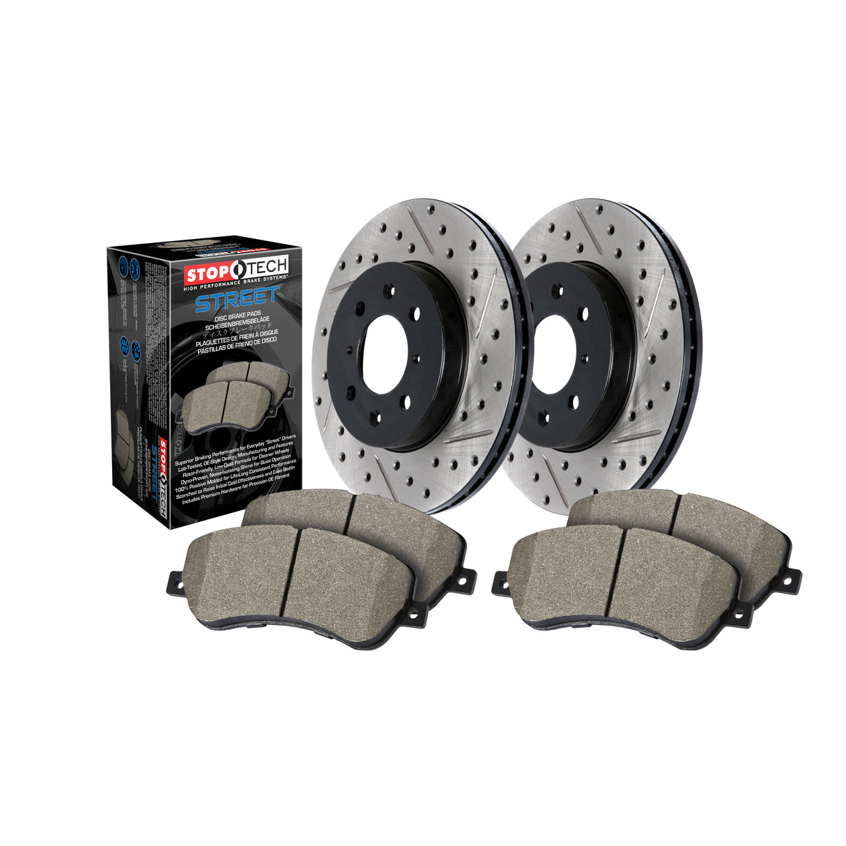 Stoptech® (13-20) Audi S3 Street Performance Drilled/Slotted Brake Kit