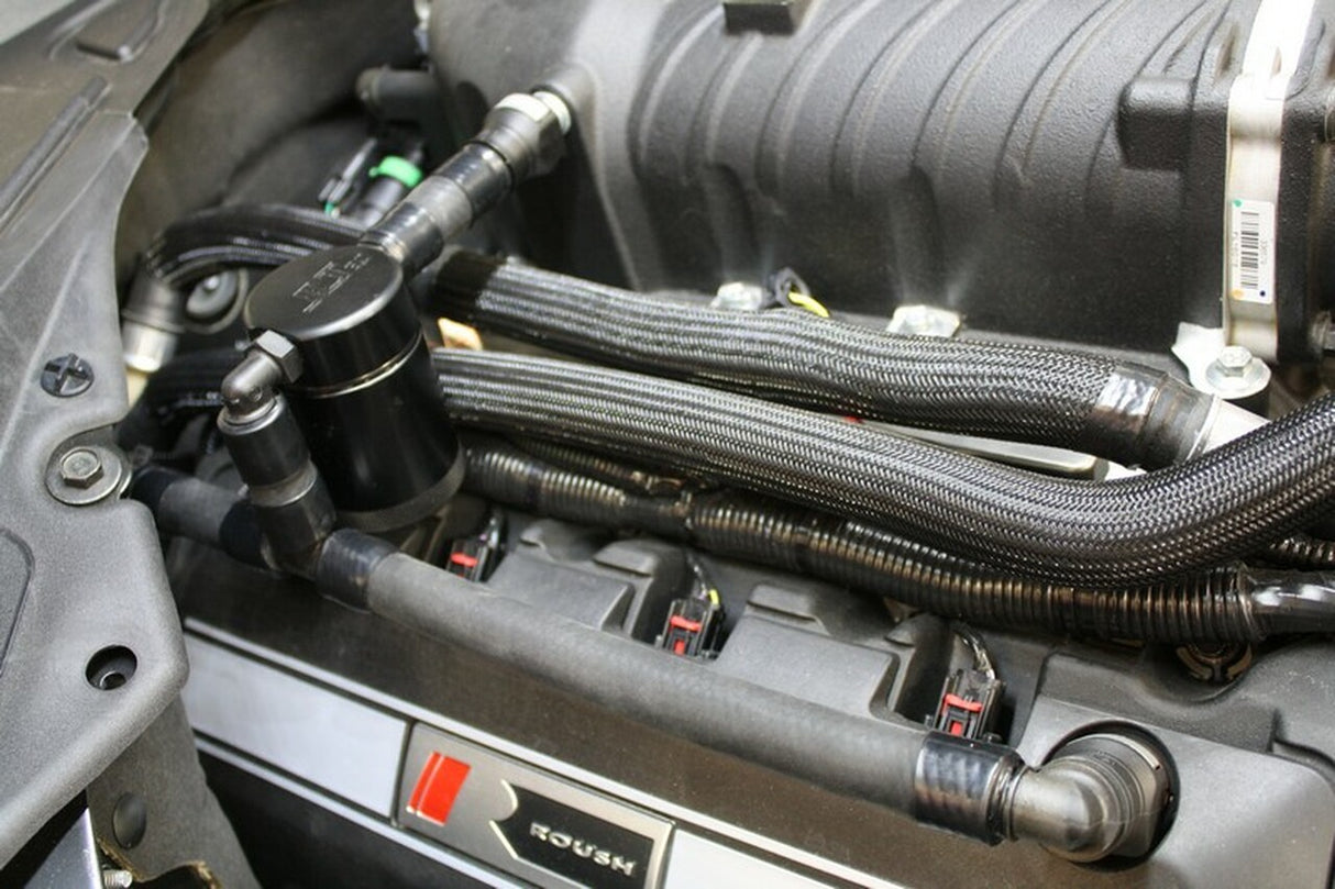 J&L® (11-17) Mustang GT Passenger Side 3.0 Oil Separator Kit (Roush/VMP/Whipple Supercharger)