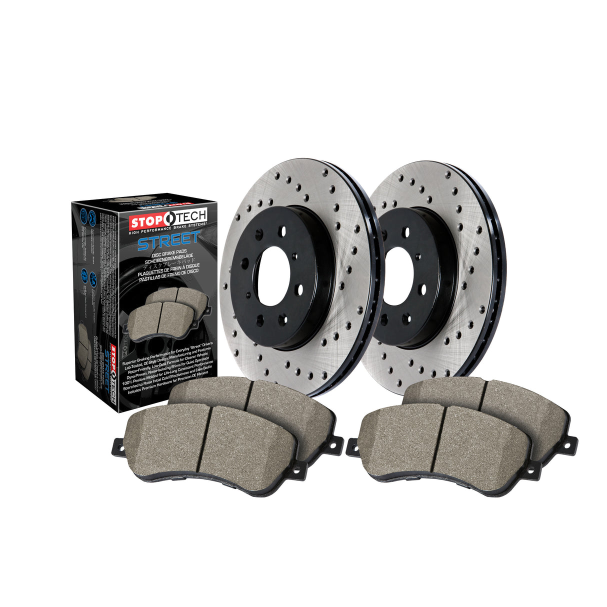 Stoptech® (13-20) Audi S3 Street Performance Drilled Brake Kit