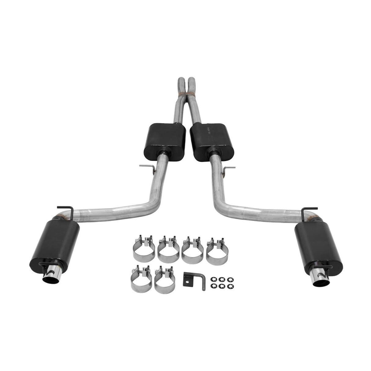 Flowmaster® 817741 - American Thunder™ Stainless Steel Cat-Back Exhaust System with Split Rear Exit