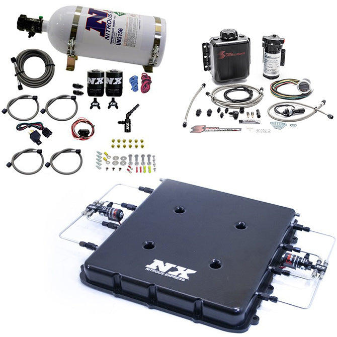 Nitrous Express® GM LT4 Nitrous Oxide & Water Methanol System with Billet Supercharger Lid - 10 Second Racing