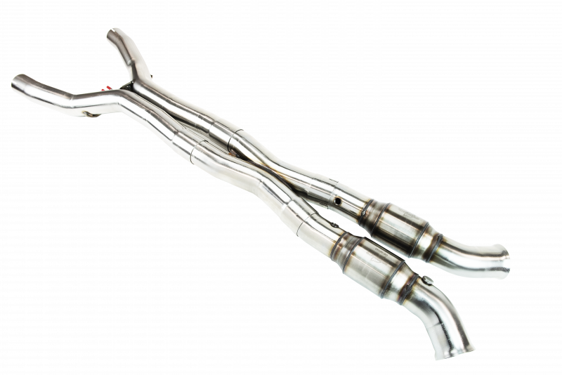 Kooks® (14-19) Corvette C7 304SS 2" x 3" Long Tube Headers with Green Catted 3" x 2-3/4" X-Pipe