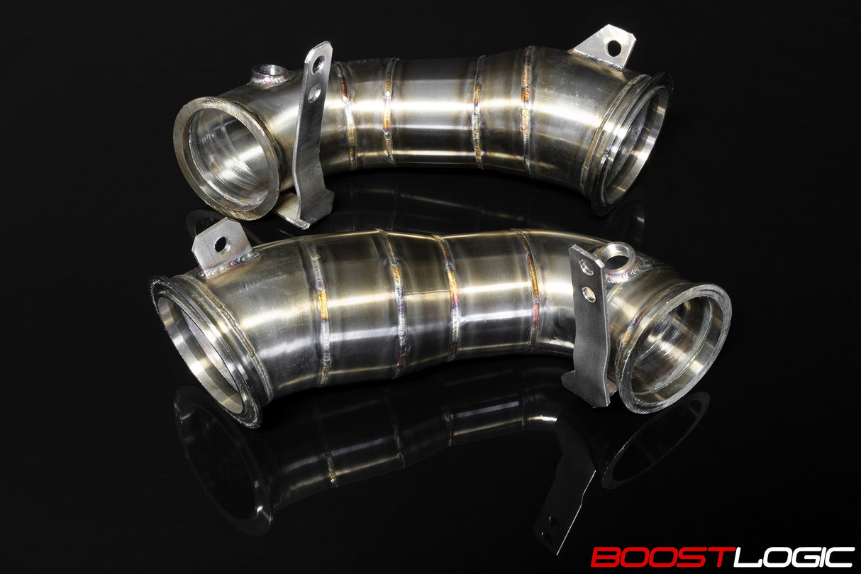 Boost Logic® (17-23) BMW M5 304SS 3" Catless Primary Down Pipes
