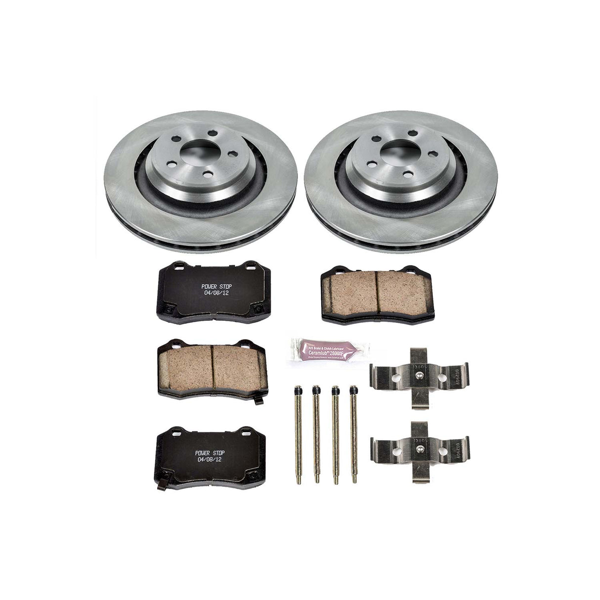 Power Stop® (05-23) Mopar SRT Z17 OE Plain Rear Brake Kit (4/6-Piston Front Calipers)