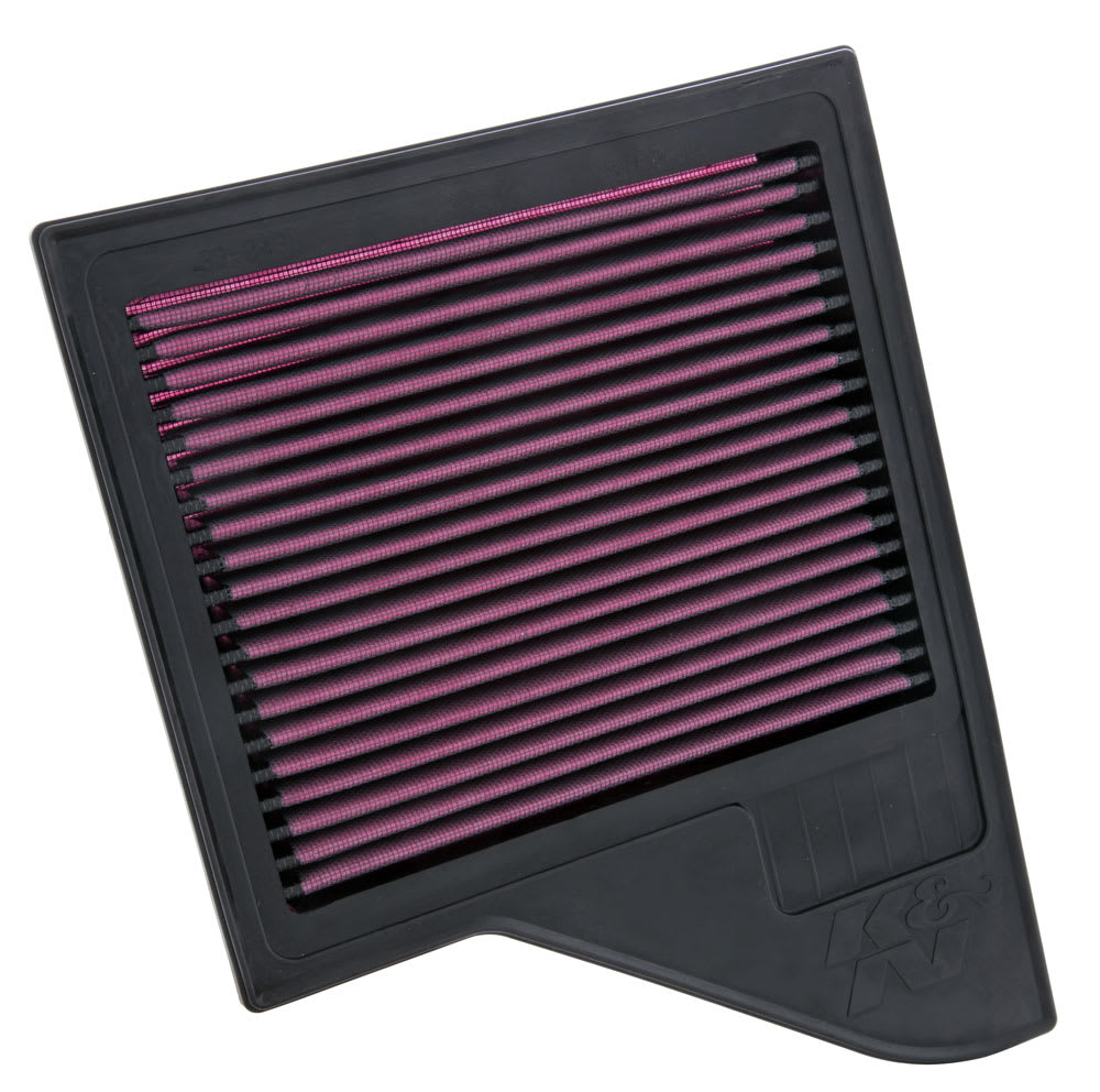 K&N® 33-2431 - 33 Series Panel Red Air Filter (12.25" L x 9.625" W x 1.25" H)