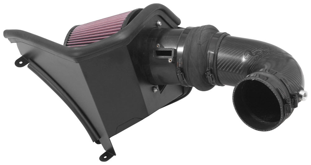 K&N® 63-3099 - 63 Series AirCharger® Carbon Fiber Black Cold Air Intake System