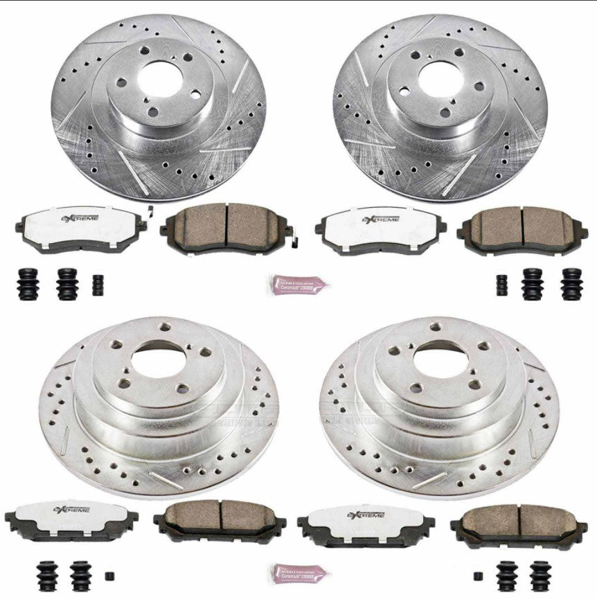 Power Stop® (03-08) Impreza/Forrester Z26 Street Warrior Brake Kit - 10 Second Racing