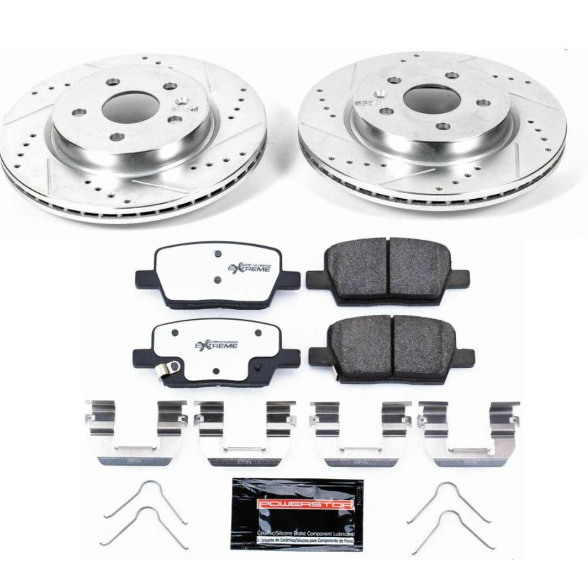 Power Stop® (16-23) Camaro LT 1-Click Street Warrior Z26 Drilled/Slotted Brake Kit