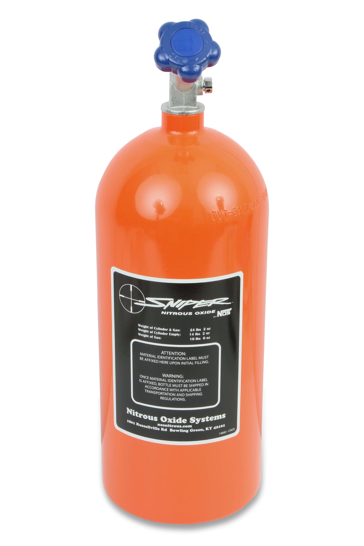 NOS® Nitrous Bottle & Mini Hi-Flo Valve - 10 Second Racing
