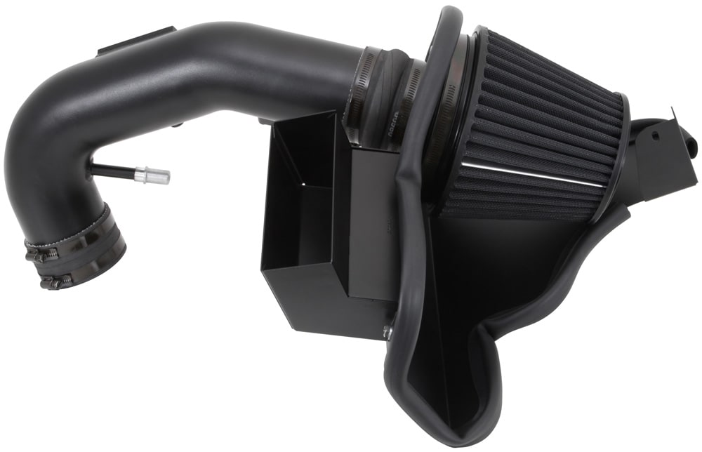 K&N® 71-3527 - 71 Series Blackhawk Induction® Aluminum Black Powder Coated Cold Air Intake System