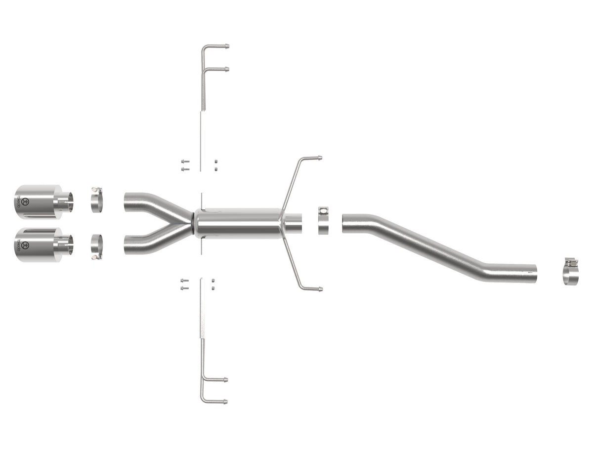 Takeda® (17-21) Civic Type-R 304SS 2-1/2" Axle-Back System with 4.5" OD Tips