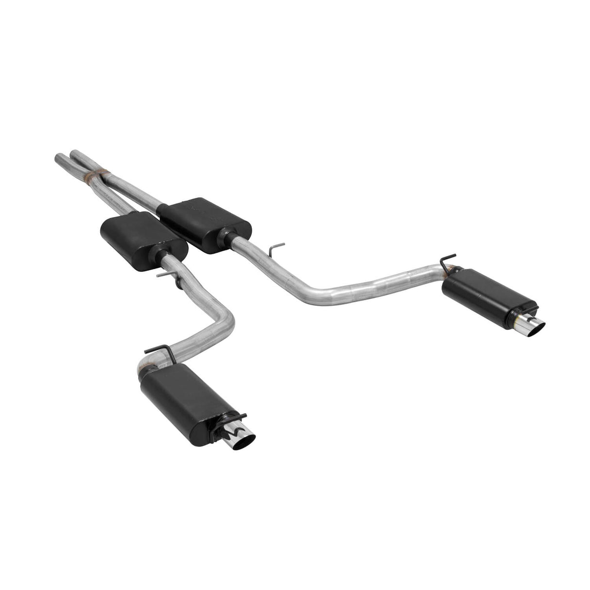 Flowmaster® 817741 - American Thunder™ Stainless Steel Cat-Back Exhaust System with Split Rear Exit