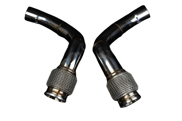 Boost Logic® (19-24) BMW M8 304SS 3" Catted Secondary Down Pipes