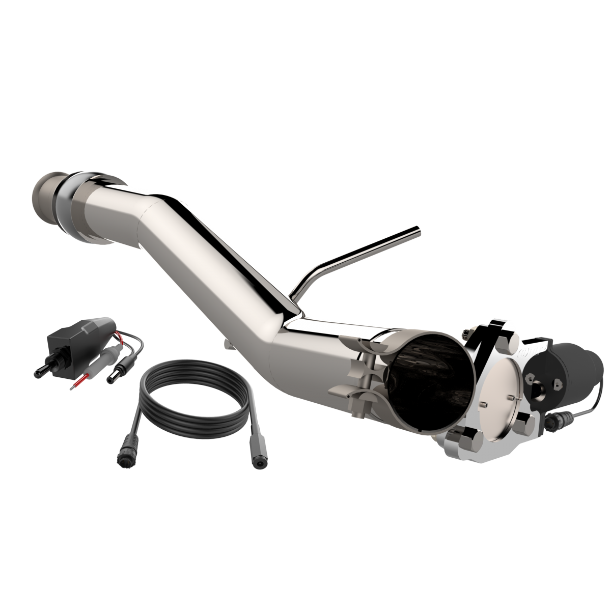 QTP® (14-18) Silverado/Sierra 1500 304SS 3" Aggressor Down Pipe (EXT/CREW CAB-SHORT BED)
