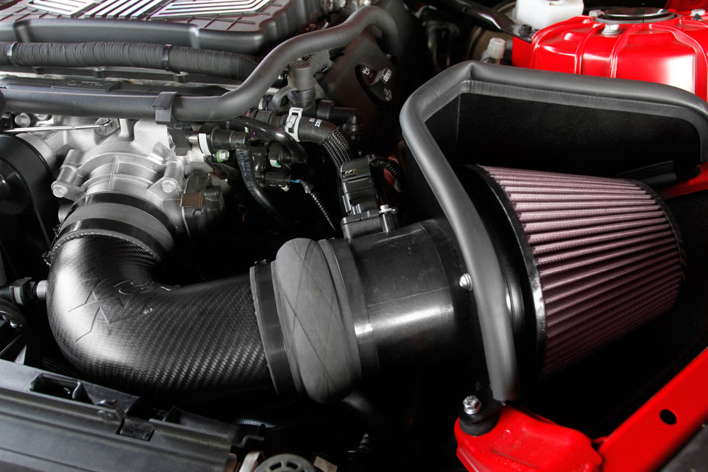 K&N® 63-3099 - 63 Series AirCharger® Carbon Fiber Black Cold Air Intake System