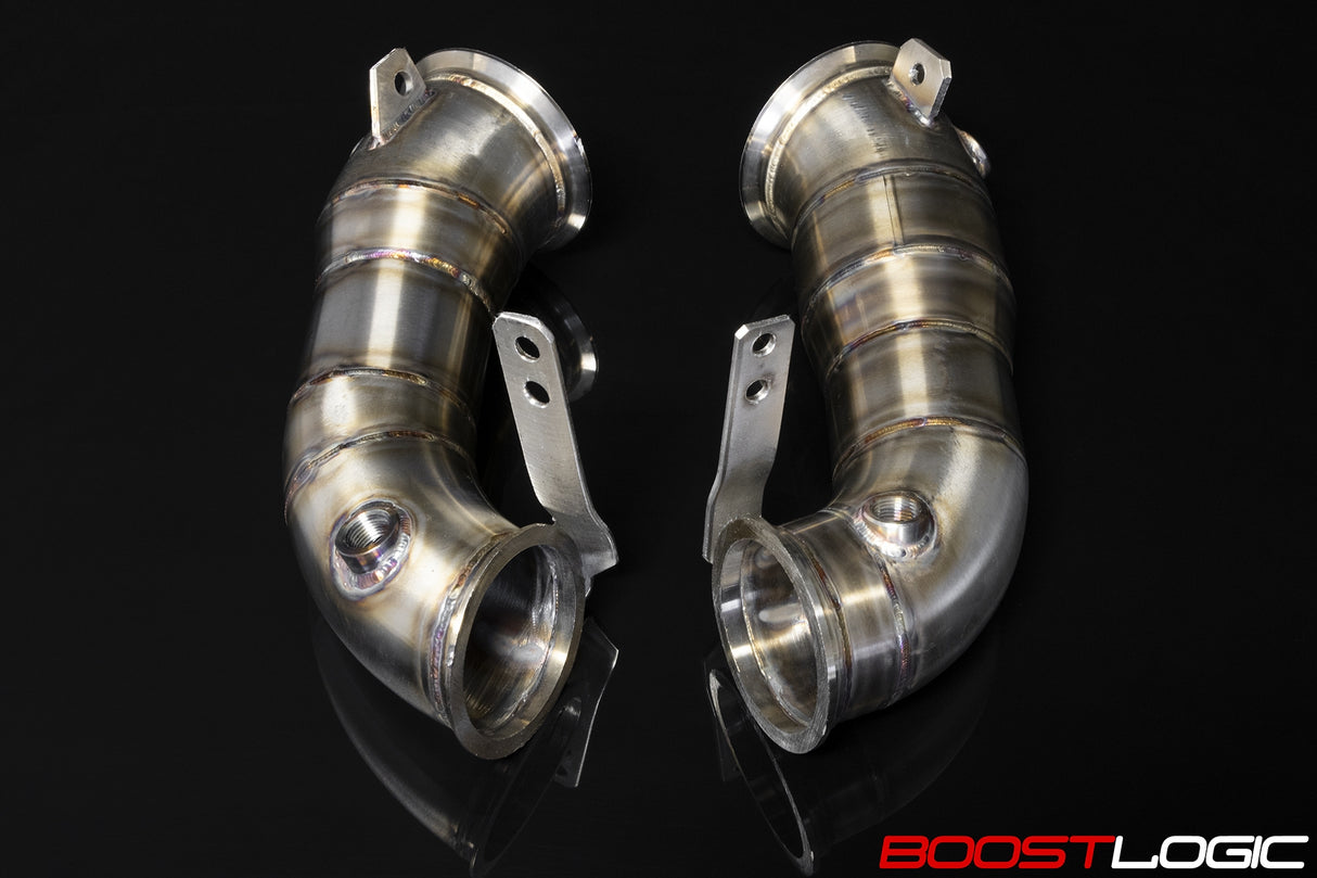 Boost Logic® (17-23) BMW M5 304SS 3" Catless Primary Down Pipes