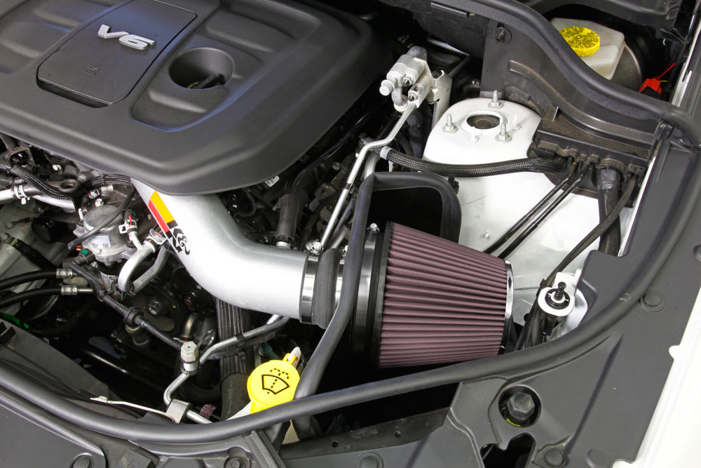 K & N ® (16-20) Cherokee V6 77 Series Aluminum Silver Cold Air Intake System