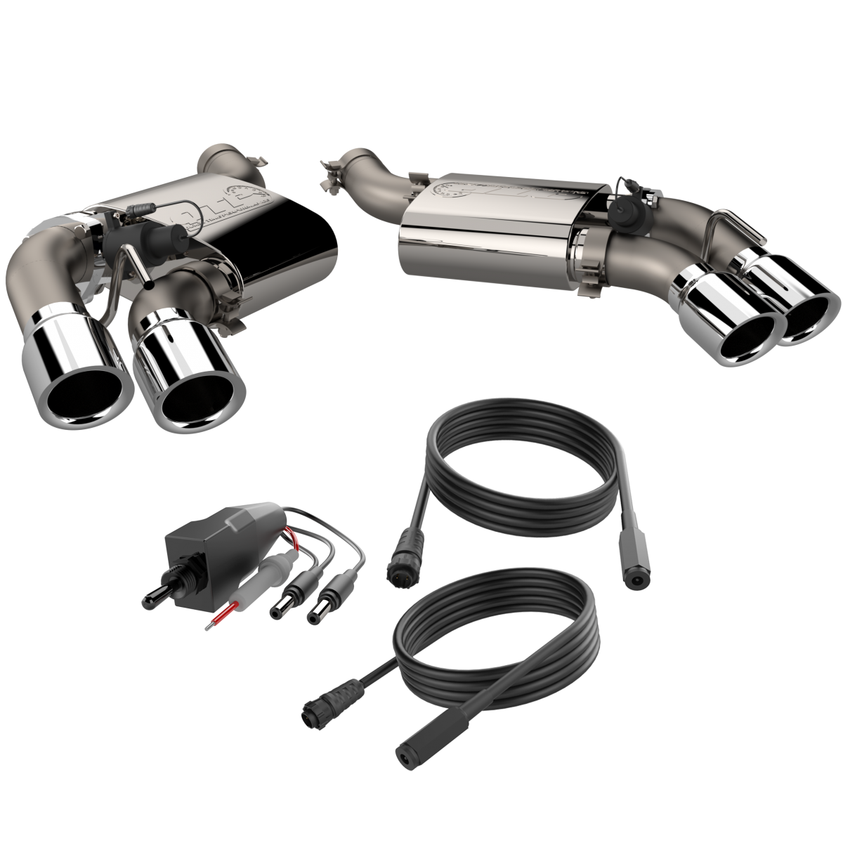 QTP® (16-24) Camaro SS 304SS 2.75" Screamer Axle-Back System with 4" OD Quad Valvetronic Tips