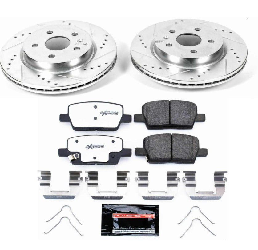 Power Stop® (16-23) Camaro LT 1-Click Street Warrior Z26 Drilled/Slotted Brake Kit