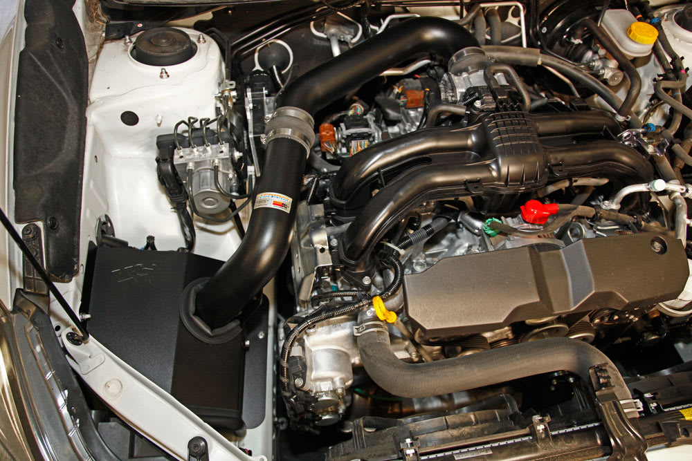 K & N ® (14-15) Impreza 69 Series Typhoon® Complete Aluminum Black Cold Air Intake System with Red Filter