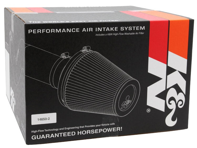 K & N ® (14-15) Impreza 69 Series Typhoon® Complete Aluminum Black Cold Air Intake System with Red Filter