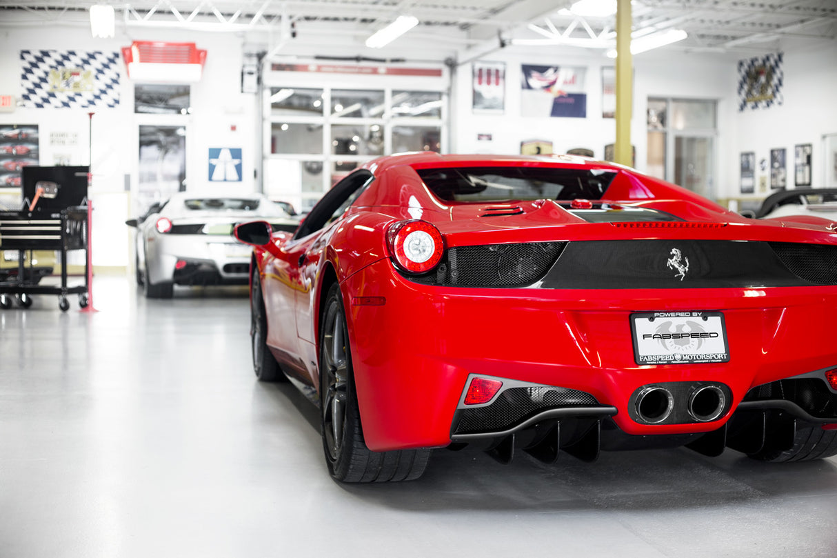 FabSpeed® (10-15) Ferrari 458 Italia Challenge Style Dual Exhaust Tips