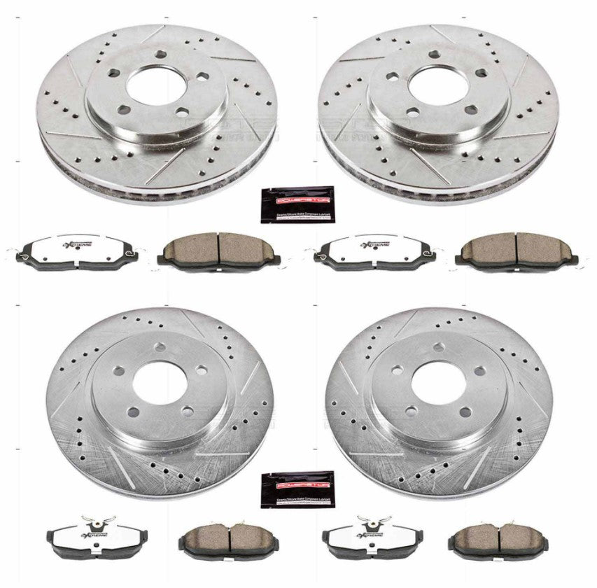 Power Stop® (05-10) Mustang V6 Z26 Street Warrior Brake Kit - 10 Second Racing