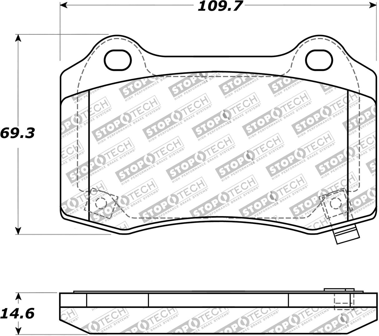Stoptech® (05-23) Mopar V8 Street Series Brake Pads