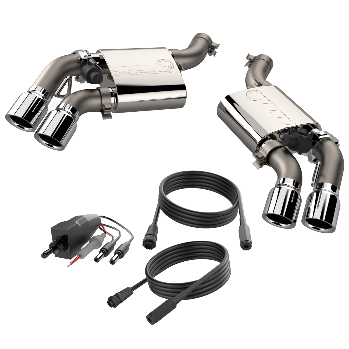 QTP® (16-24) Camaro SS 304SS 2.75" Screamer Axle-Back System with 4" OD Quad Valvetronic Tips