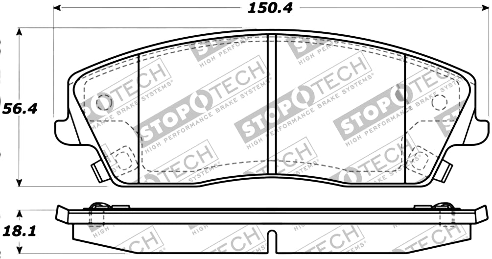 Stoptech® (05-23) Mopar Sport Performance Brake Pads