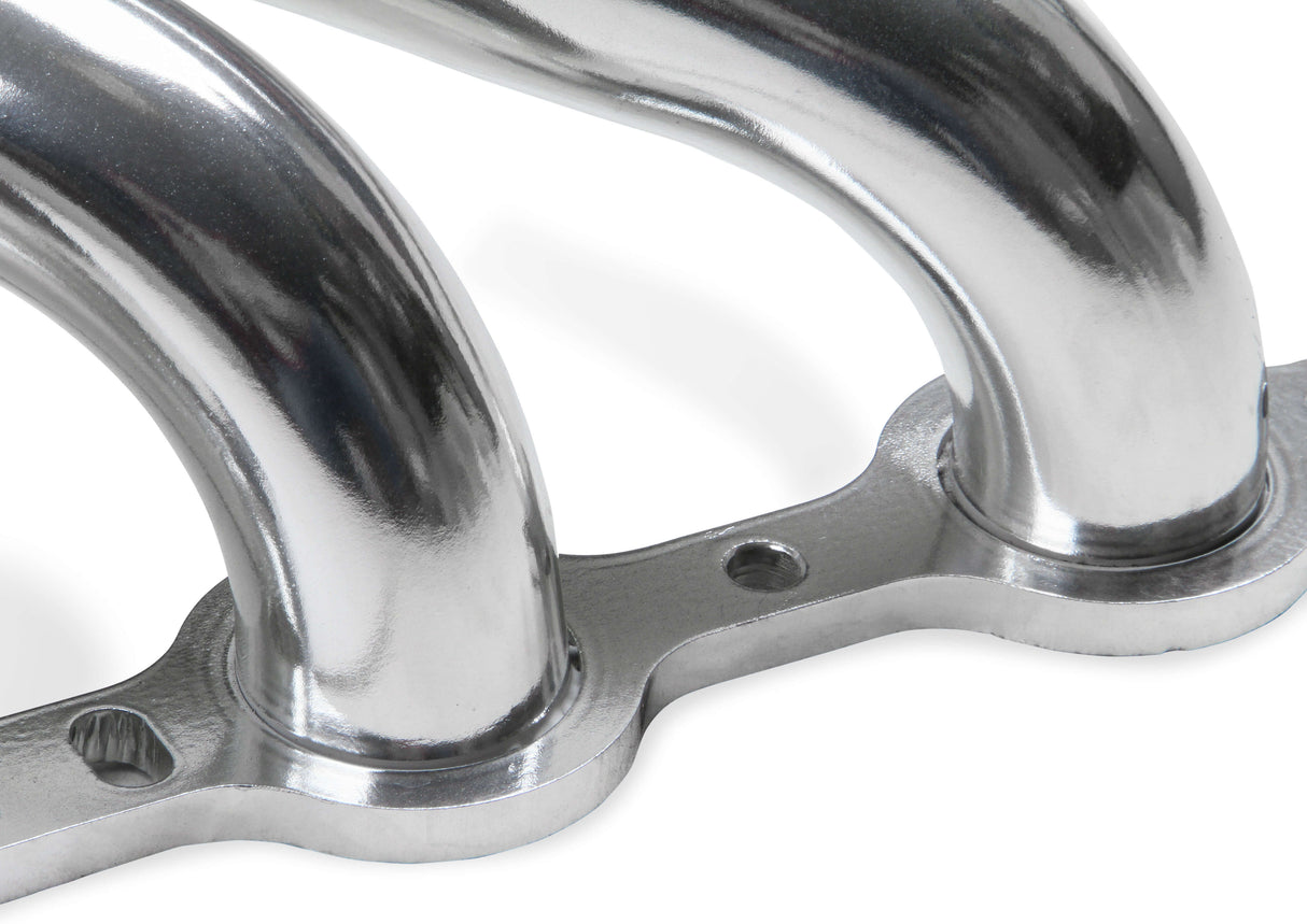 Flowtech® (07-13) GM Silverado 1-7/8" Polished Ceramic Mild Steel Long Tube Headers with Catless Y-Pipe