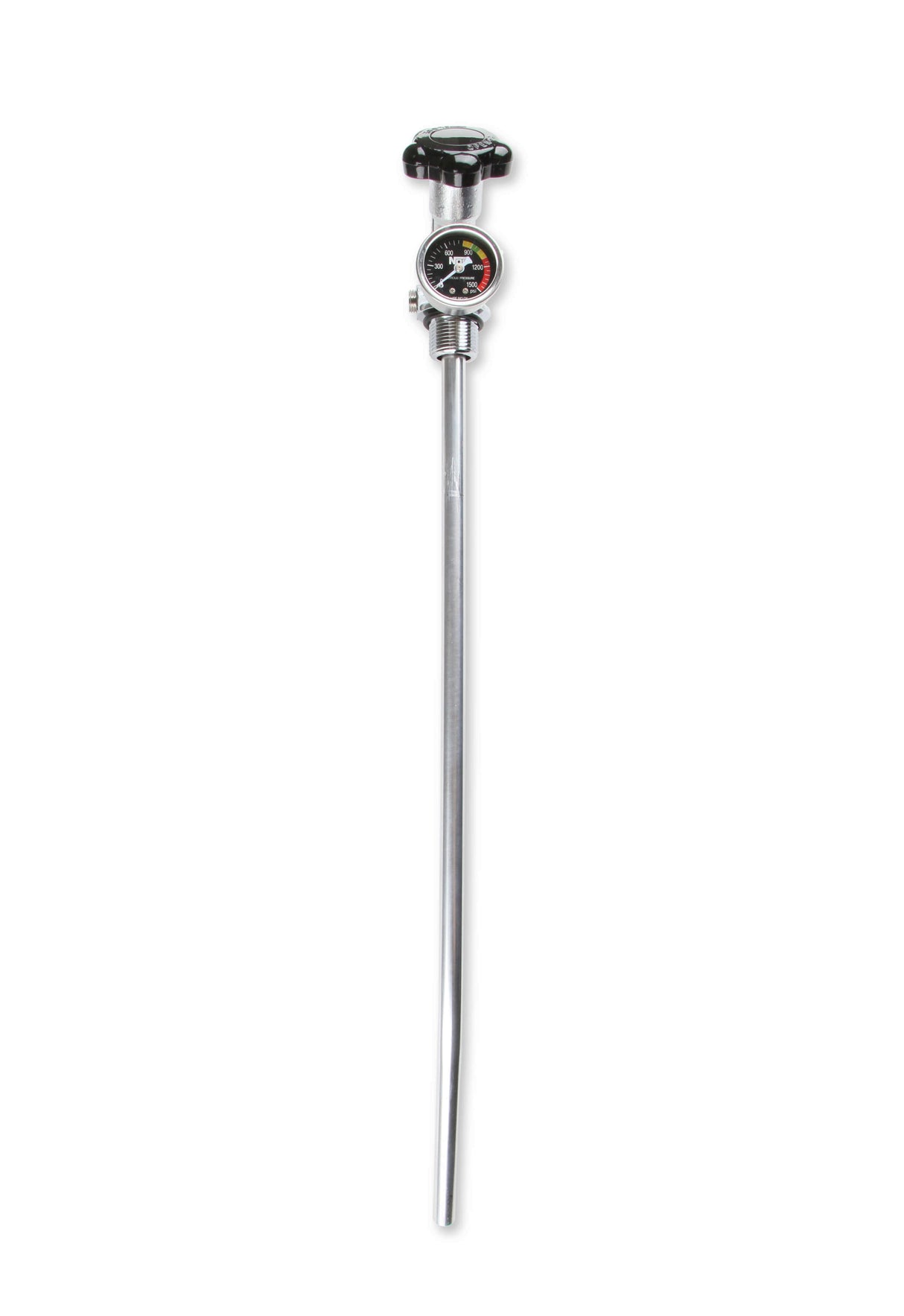 NOS® 15LB. & 20 LB. BOTTLE SUPER HI-FLOW VALVE ASSEMBLY WITH SIPHON TUBE AND BLUE GAUGE - 10 Second Racing