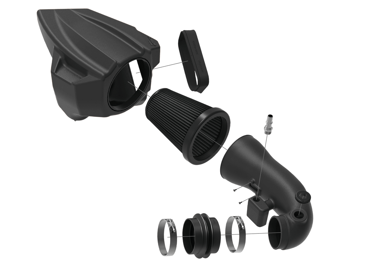 Holley® 223-01 - iNTECH Plastic Black Cold Air Intake System with Black Filter