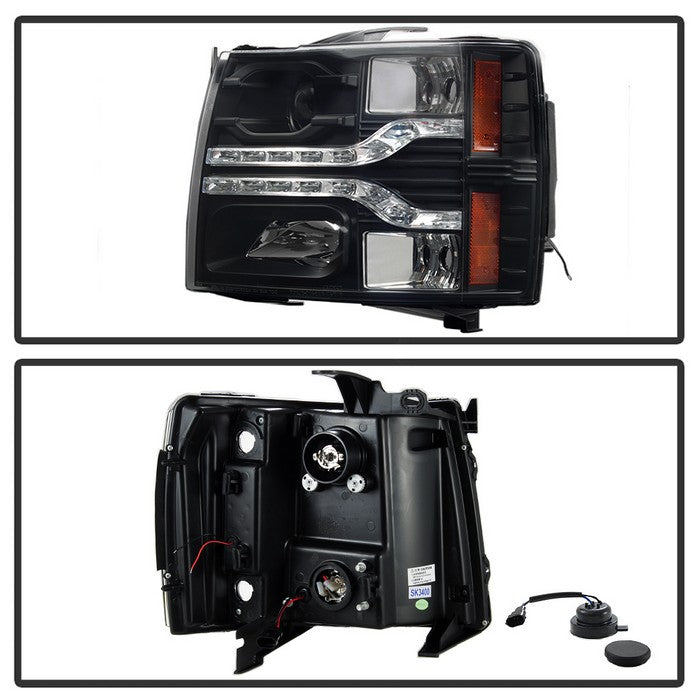 Spyder® 5083524 - Black Projector LED DRL Head Lights