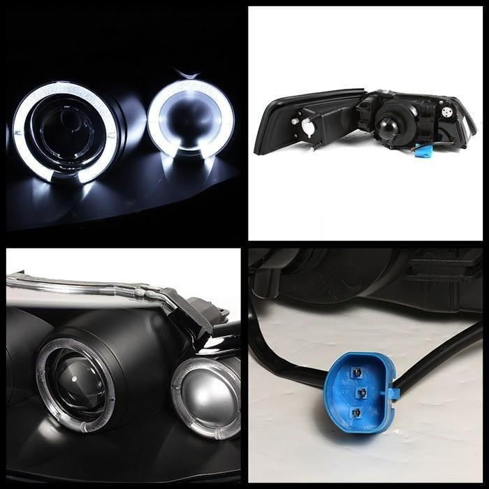 Spyder® 5010445 - Black Projector LED Halo Head Lights