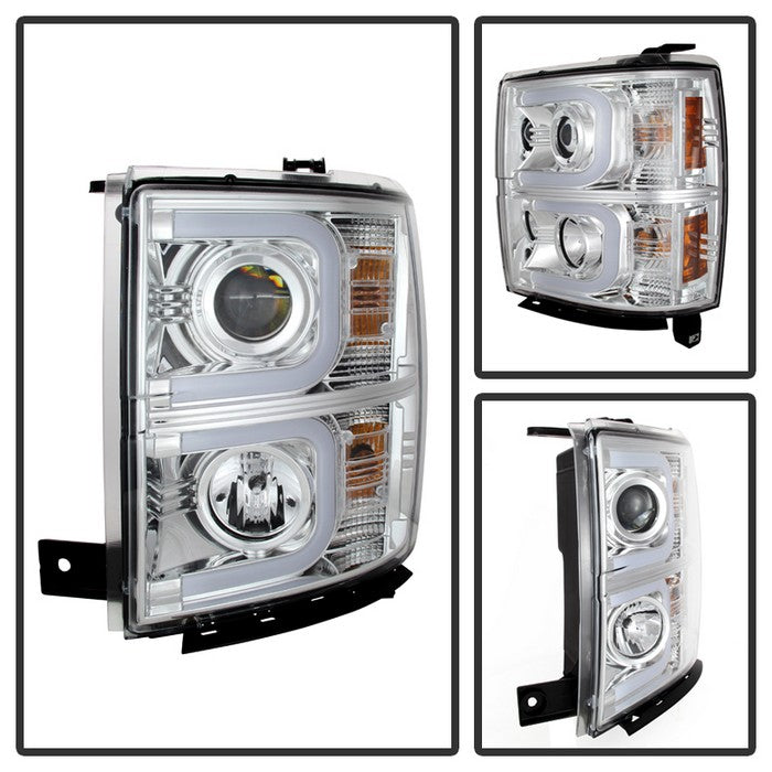 Spyder® 5079480 - Chrome Projector LED DRL Head Lights