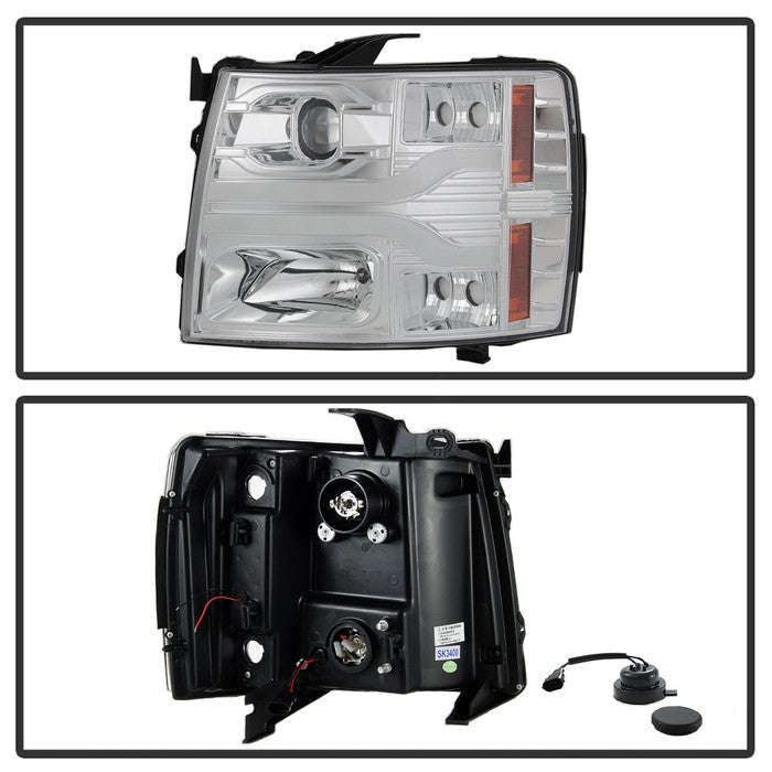 Spyder® 5083616 - Chrome Projector LED DRL Head Lights