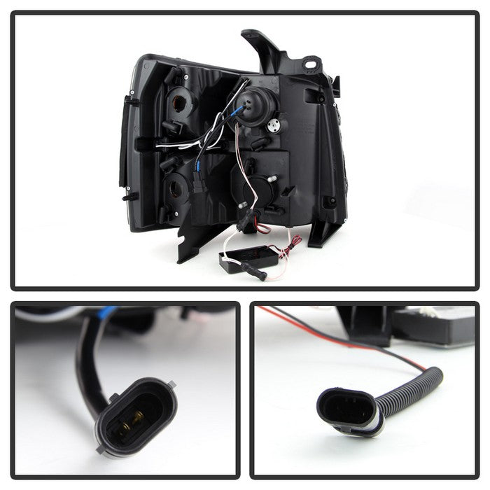 Spyder® 5078735 - Black Smoke Projector CCFL Halo Head Lights