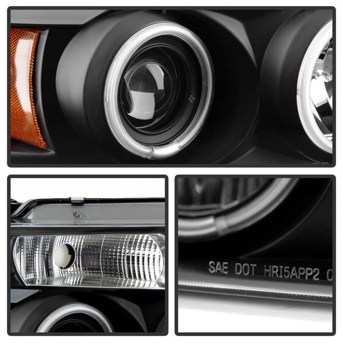 Spyder® 5030085 - Black Projector CCFL Halo Head Lights